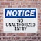 Signmission No Unauthorized Entry OSHA Notice Sign, Plastic, 10in W x 7in L, 2PK OS-2PACK-NS-P-710-L-15021 - alternate 4